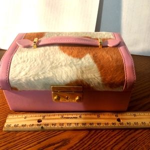 Jewelry box pink and cow print